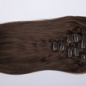 KM HAIR 5pc Clip-In Extensions - Giza (Ash Brown) - Image 2